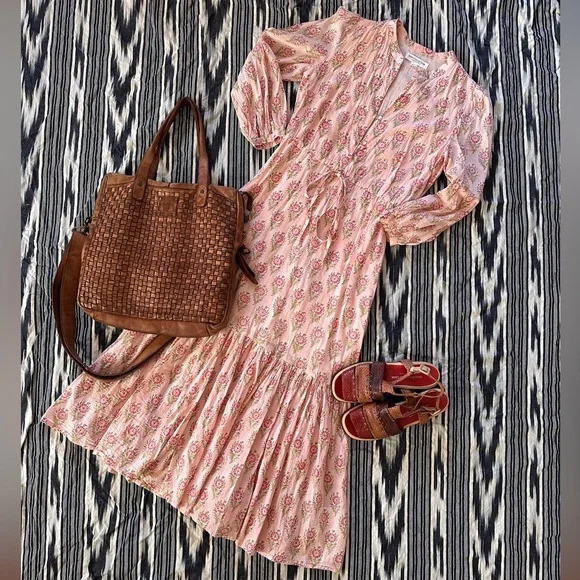 Organic cotton block print dress - Picture 2 of 6